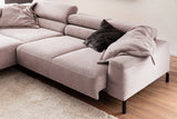 KAWOLA Sofa DELIA Ecksofa Cord rosa