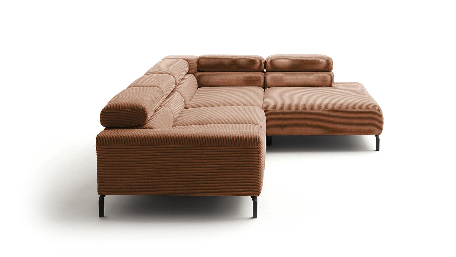 KAWOLA Sofa DELIA Ecksofa Cord rost