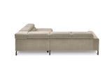 KAWOLA Sofa DELIA Ecksofa Feincord beige