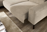 KAWOLA Sofa DELIA Ecksofa Feincord beige