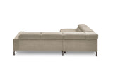 KAWOLA Sofa DELIA Ecksofa Feincord beige