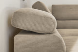 KAWOLA Sofa DELIA Ecksofa Feincord beige