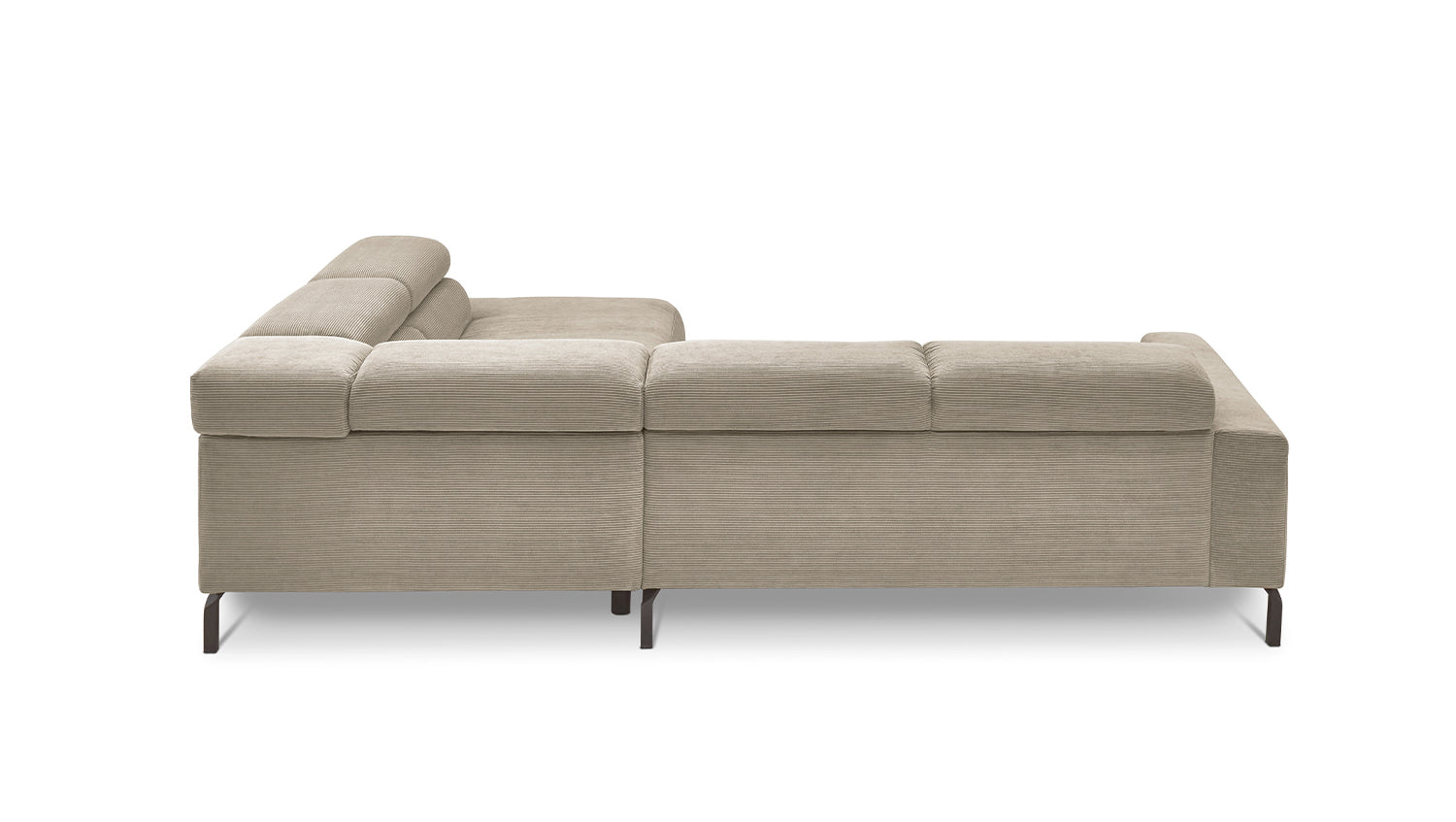 KAWOLA Sofa DELIA Ecksofa Feincord beige