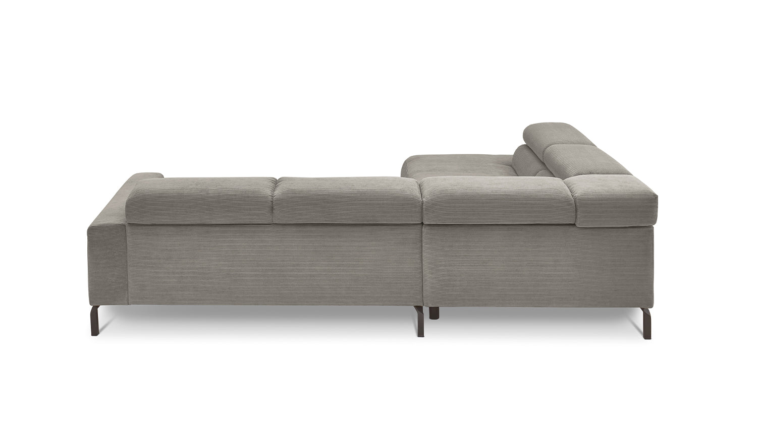 KAWOLA Sofa DELIA Ecksofa Feincord grau