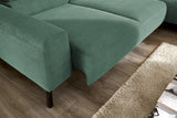 KAWOLA Sofa DELIA Ecksofa Feincord grün