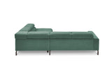 KAWOLA Sofa DELIA Ecksofa Feincord grün