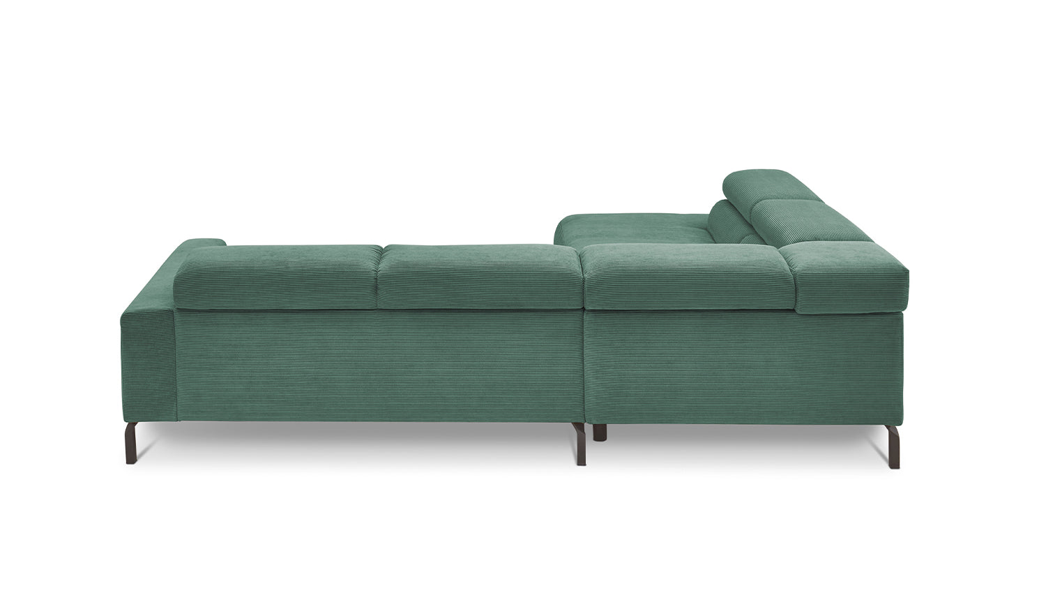 KAWOLA Sofa DELIA Ecksofa Feincord grün