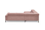 KAWOLA Sofa DELIA Ecksofa Feincord rosa