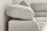 KAWOLA Sofa DELIA Ecksofa Feincord silber