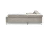 KAWOLA Sofa DELIA Ecksofa Feincord silber