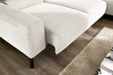 KAWOLA Sofa DELIA Ecksofa Feincord weiß