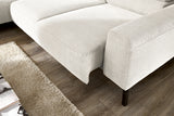 KAWOLA Sofa DELIA Ecksofa Feincord weiß