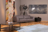 KAWOLA Sofa Deside 3-Sitzer Leder Pallino grau (B/T/H)