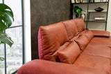 KAWOLA Sofa FENICE Ecksofa Leder burgunderrot