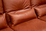 KAWOLA Sofa FENICE Ecksofa Leder burgunderrot
