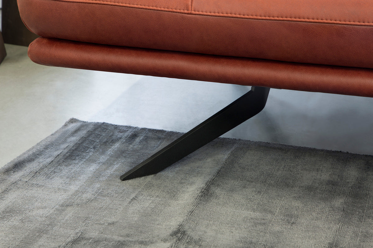 KAWOLA Sofa FENICE Ecksofa Leder burgunderrot