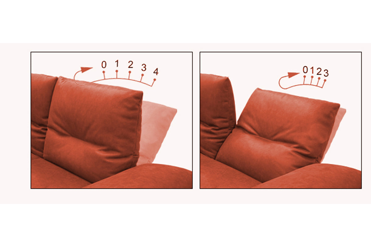 KAWOLA Sofa FENICE Ecksofa Leder burgunderrot