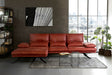 KAWOLA Sofa FENICE Ecksofa Leder burgunderrot, Links