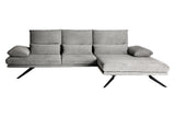 KAWOLA Sofa FENICE Ecksofa Stoff hellgrau