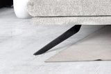 KAWOLA Sofa FENICE Ecksofa Stoff hellgrau