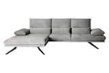 KAWOLA Sofa FENICE Ecksofa Stoff hellgrau