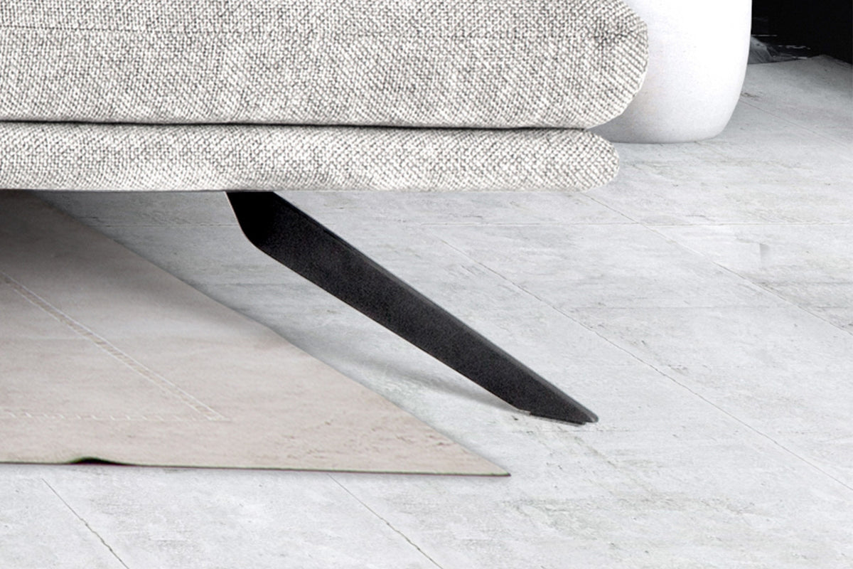 KAWOLA Sofa FENICE Ecksofa Stoff hellgrau