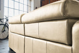 KAWOLA Sofa FINN 3-Sitzer mit Relaxfunktion Leder cremeweiß