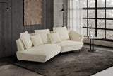 KAWOLA Sofa GARBO Designsofa Stoff cremeweiß