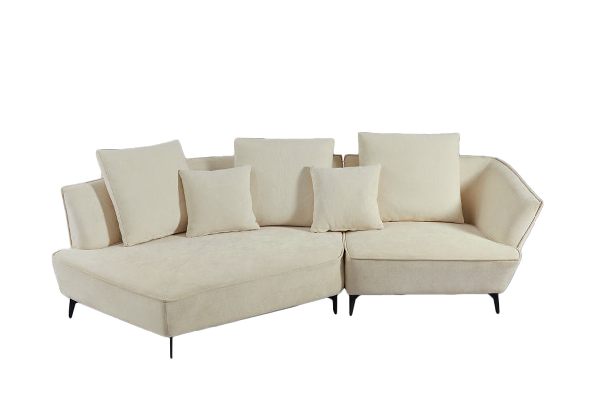 KAWOLA Sofa GARBO Designsofa Stoff cremeweiß