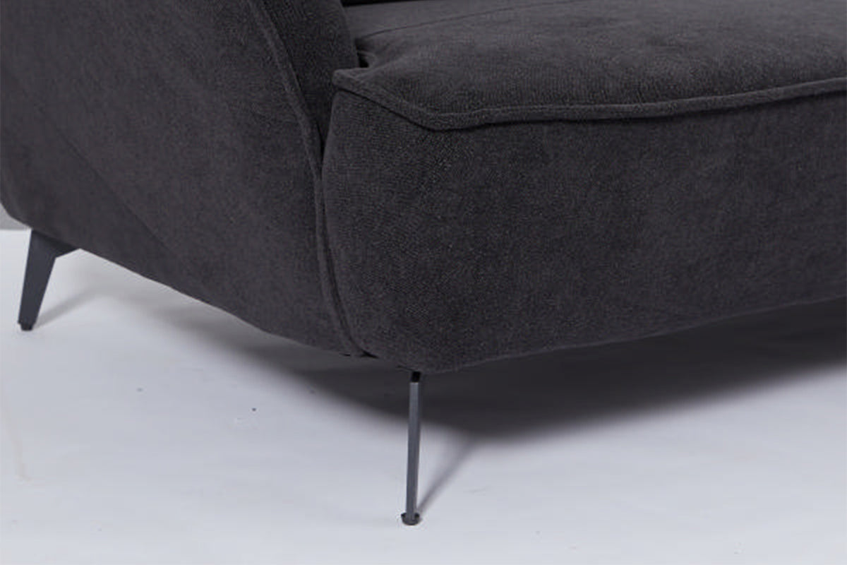 KAWOLA Sofa GARBO Designsofa Stoff schwarz