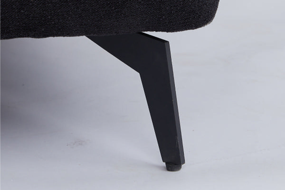 KAWOLA Sofa GARBO Designsofa Stoff schwarz