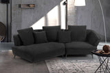 KAWOLA Sofa GARBO Designsofa Stoff schwarz