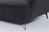 KAWOLA Sofa GARBO Designsofa Stoff schwarz