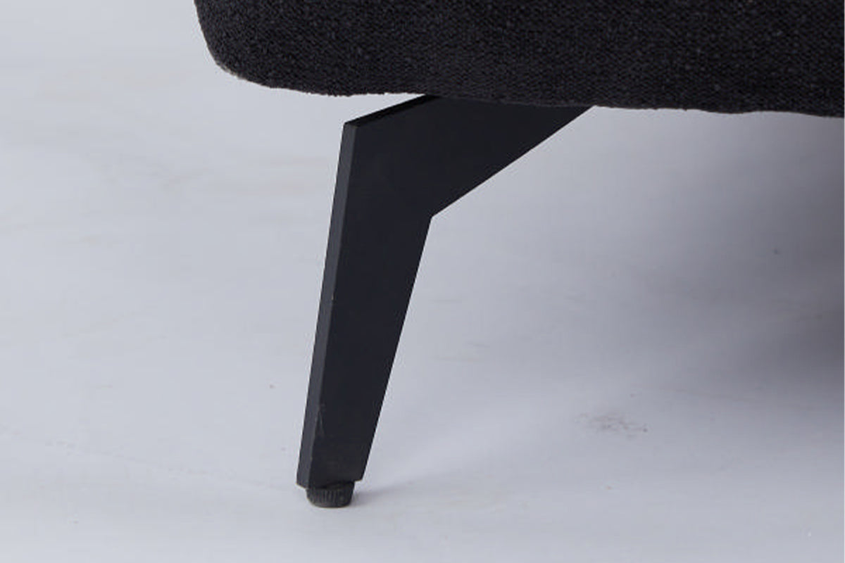 KAWOLA Sofa GARBO Designsofa Stoff schwarz