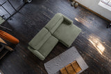 KAWOLA Sofa LAISKA Ecksofa Cord olivgrün