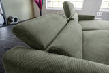 KAWOLA Sofa LAISKA Ecksofa Cord olivgrün