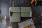 KAWOLA Sofa LAISKA Ecksofa Cord olivgrün