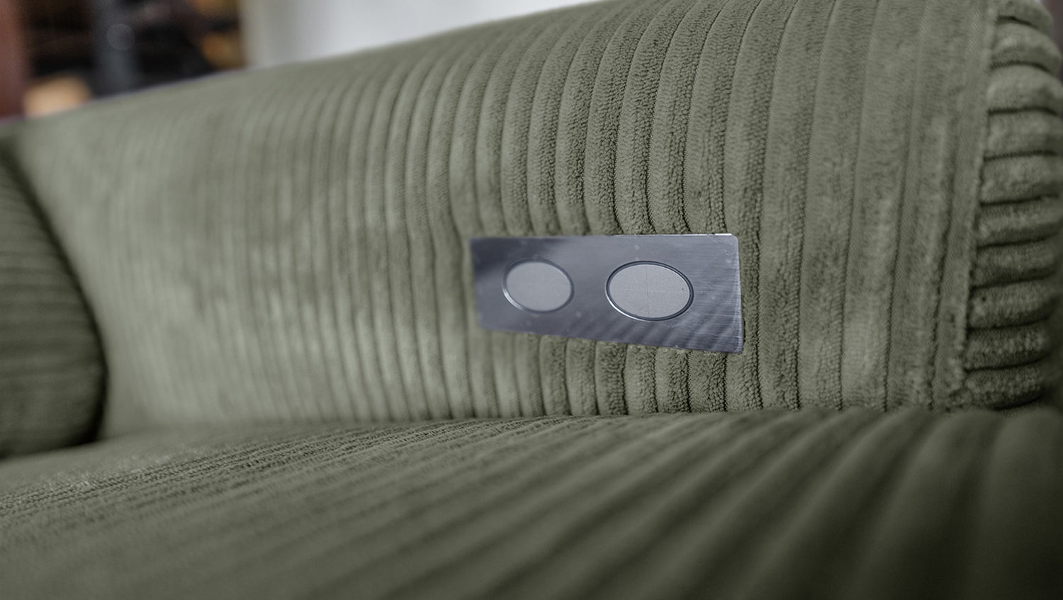 KAWOLA Sofa LAISKA Ecksofa Cord olivgrün