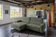 KAWOLA Sofa LAISKA Ecksofa Cord olivgrün, Links