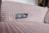 KAWOLA Sofa LAISKA Ecksofa Cord rosa