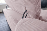 KAWOLA Sofa LAISKA Ecksofa Cord rosa