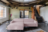 KAWOLA Sofa LAISKA Ecksofa Cord rosa