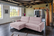KAWOLA Sofa LAISKA Ecksofa Cord rosa, Links