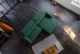 KAWOLA Sofa LAISKA Ecksofa Cord smaragd