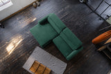 KAWOLA Sofa LAISKA Ecksofa Cord smaragd