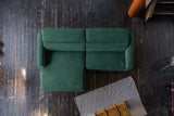 KAWOLA Sofa LAISKA Ecksofa Cord smaragd