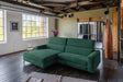 KAWOLA Sofa LAISKA Ecksofa Cord smaragd, Links