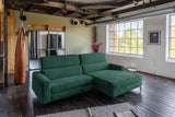 KAWOLA Sofa LAISKA Ecksofa Cord smaragd, Rechts