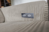 KAWOLA Sofa LAISKA Ecksofa Cord steingrau