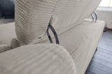 KAWOLA Sofa LAISKA Ecksofa Cord steingrau